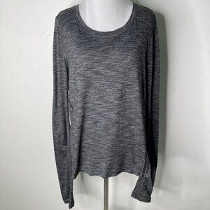 Lululemon Women's Heather Grey Swiftly Relaxed Fit Long Sleeve T-Shirt Size 8